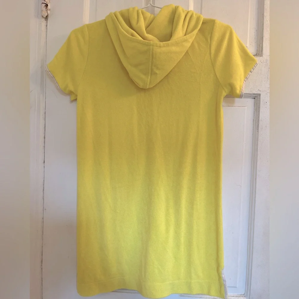 Crewcuts Yellow Hoodie swim coverup with Red Tassel in size 14